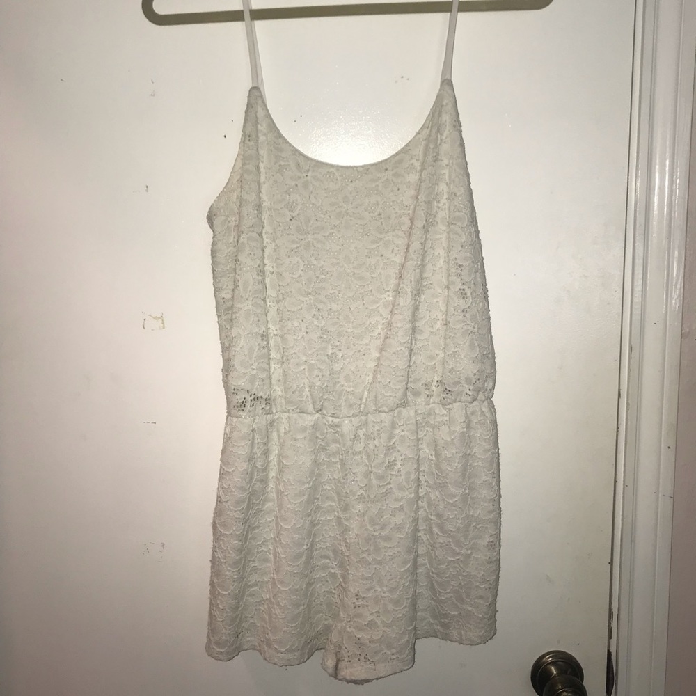 Lace White Romper
